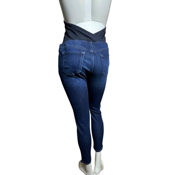 Isabel Maternity Skinny Jeans Size 2/26R Dark Wash Over-Belly Panel Fair Trade - Picture 15 of 16